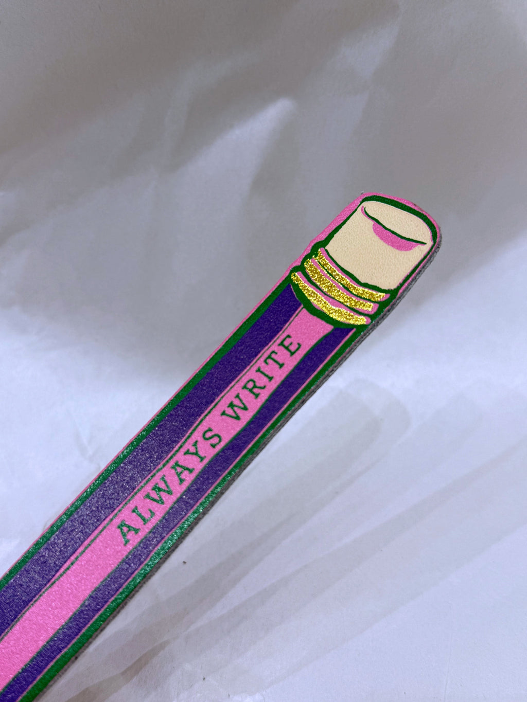 Marque-Page Cuir Crayon "Always Write"