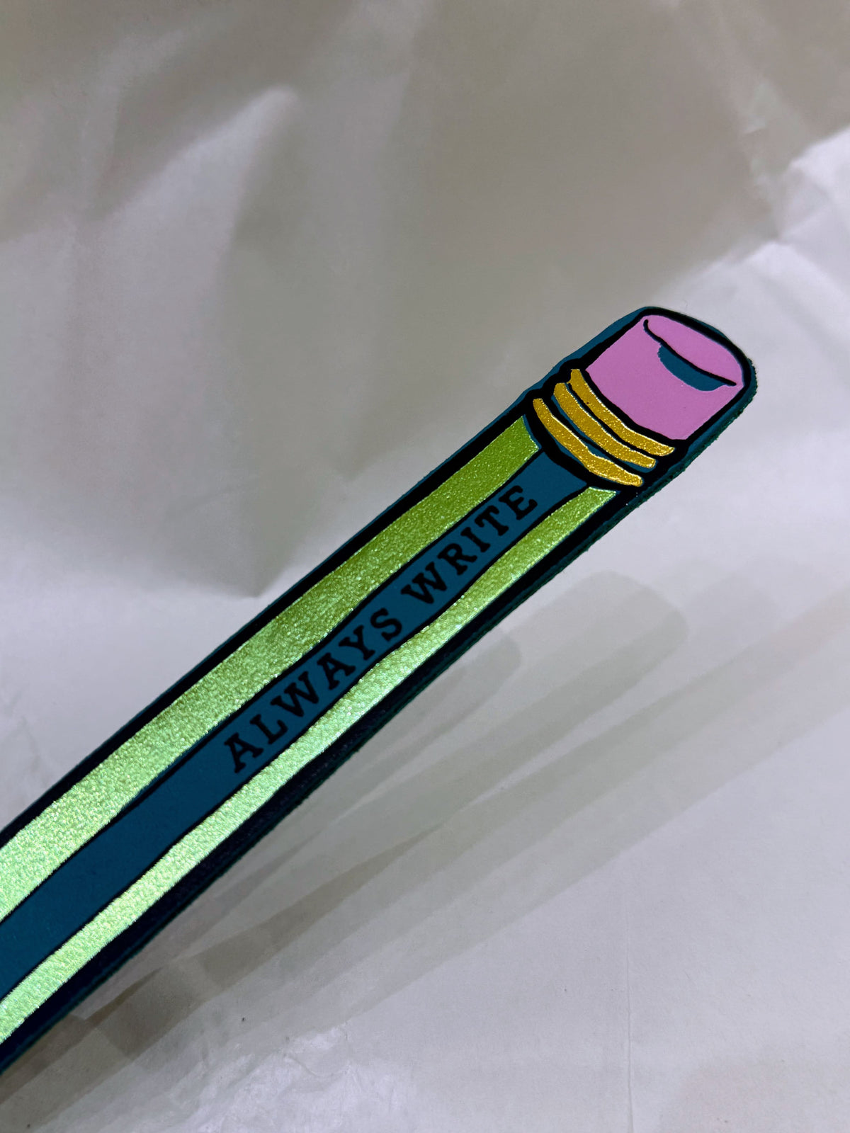 Marque-Page Cuir Crayon "Always Write"