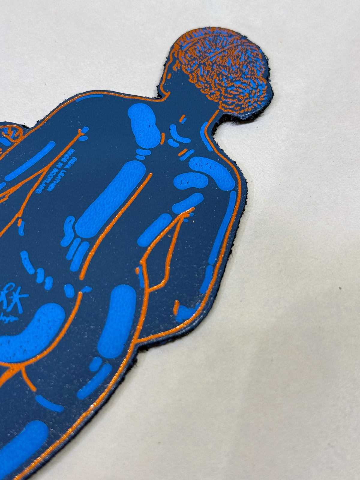 Marque-page Aphrodite bleu en cuir véritable
