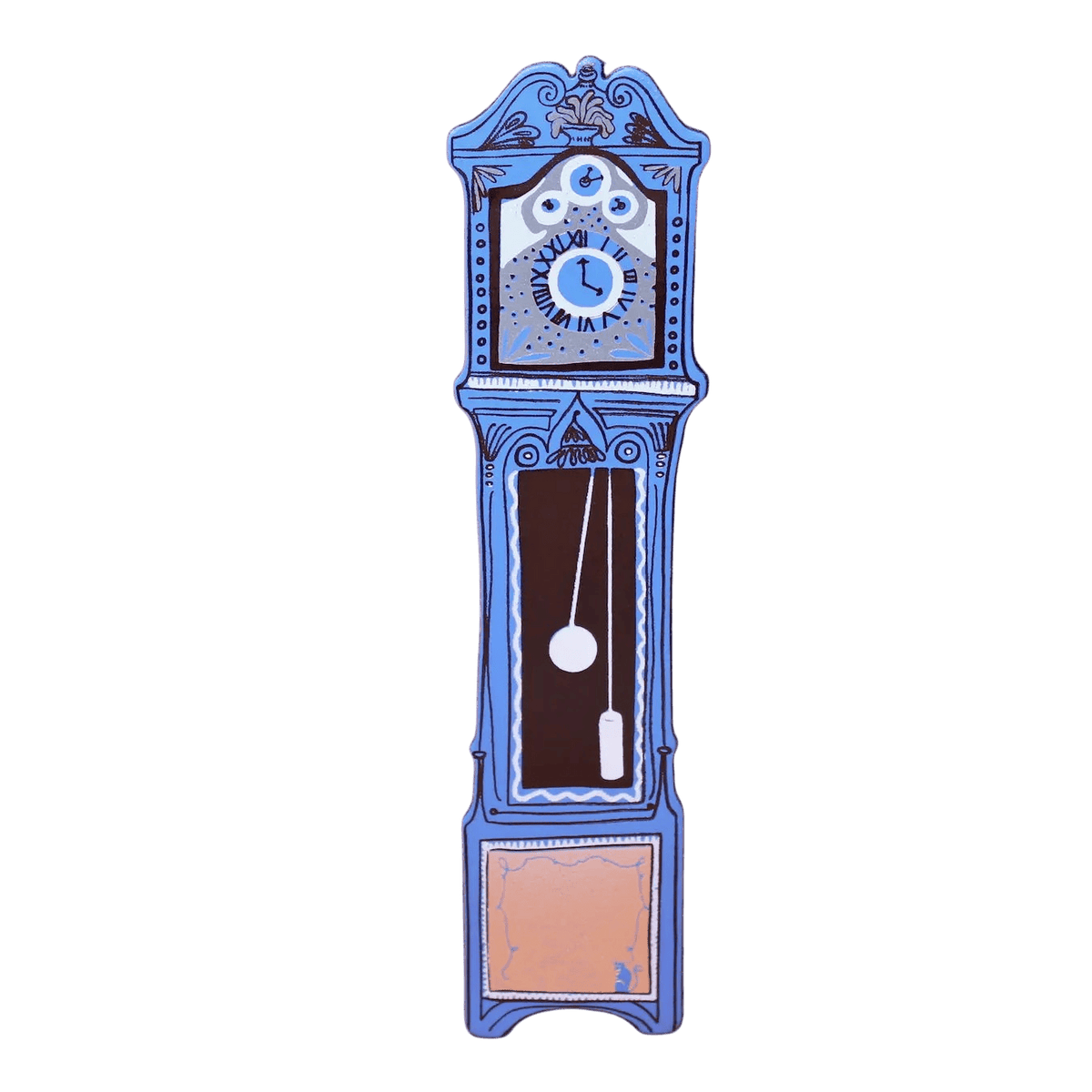 Marque-Page Cuir Horloge Grand-Père Vintage