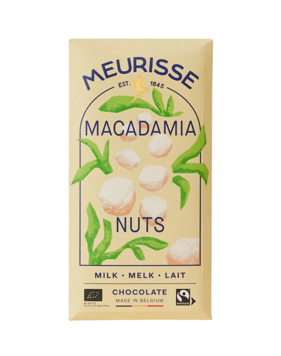 Chocolat au lait bio aux noix de macadamia