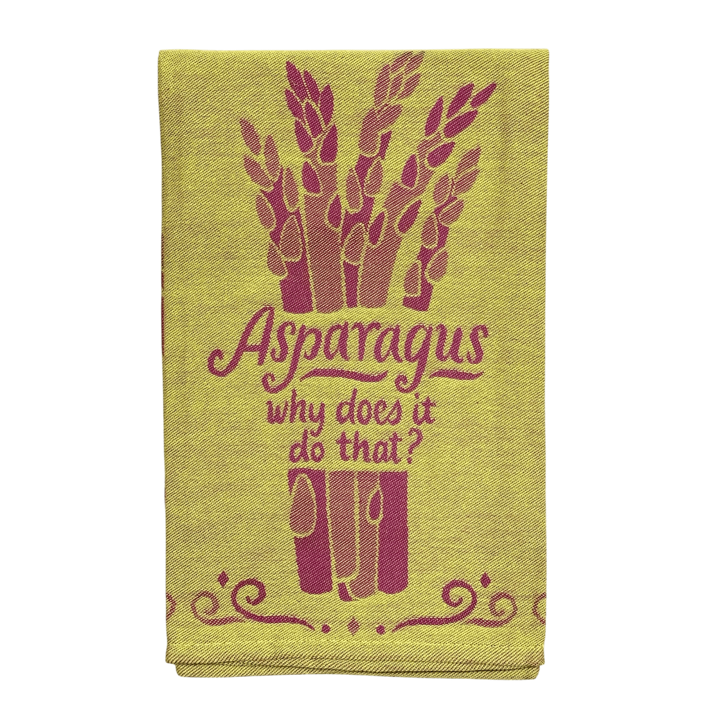 Torchon humoristique asperges en coton