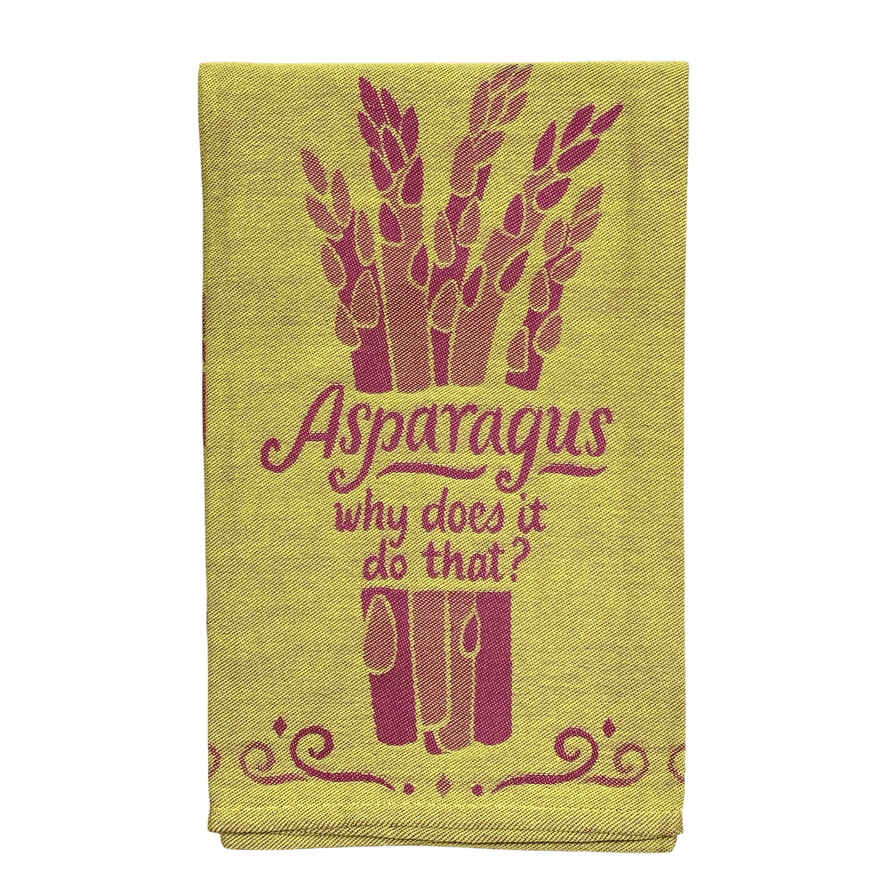 Torchon humoristique asperges en coton
