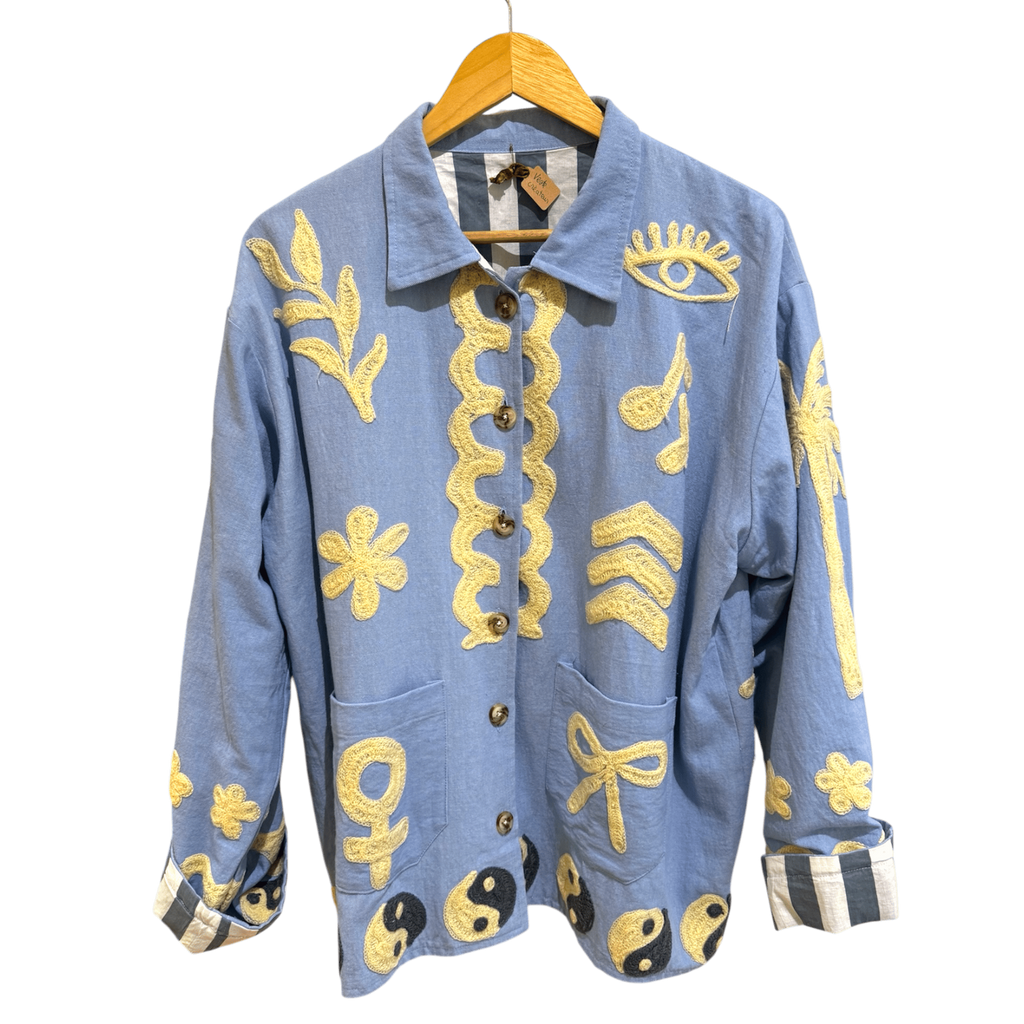 Veste en coton brodée Yin Yang - Veste femme originale