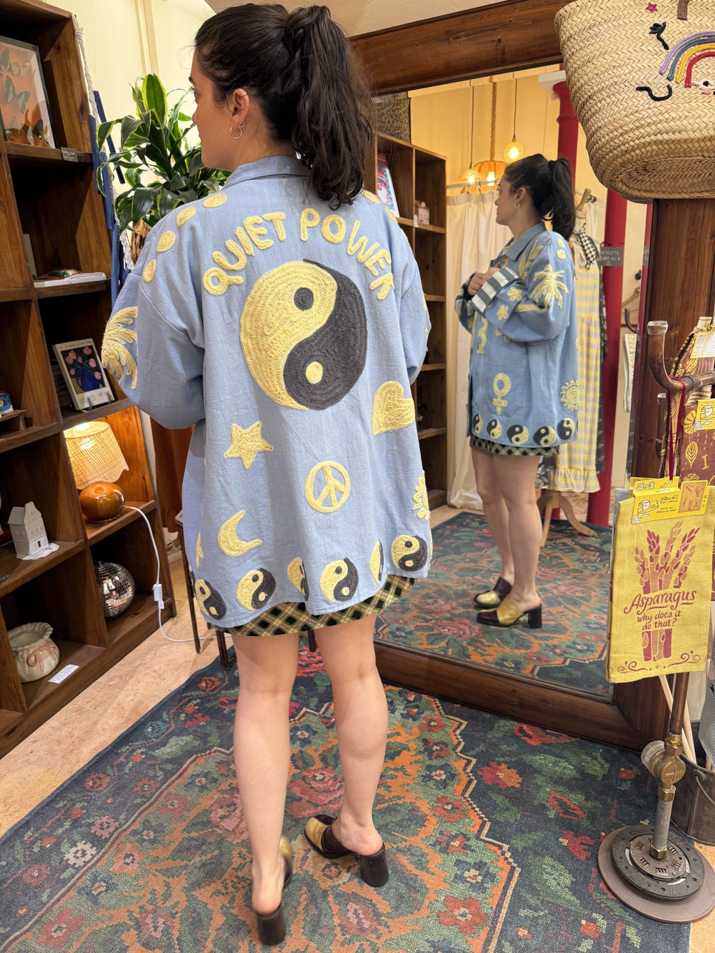 Veste en coton brodée Yin Yang - Veste femme originale