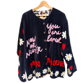 Veste en velours et brodée Amour - Veste femme originale