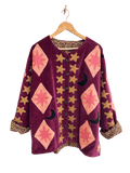 Veste en velours et brodée Étoile - Veste femme originale