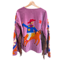 Veste femme en velours brodée western - Franges