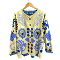 Veste en velours et brodée Hibiscus - Veste femme originale