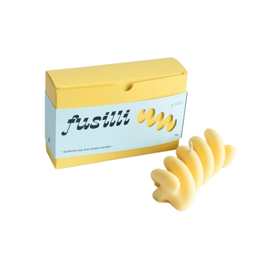 Bougie fusilli parfumée en cire de soja