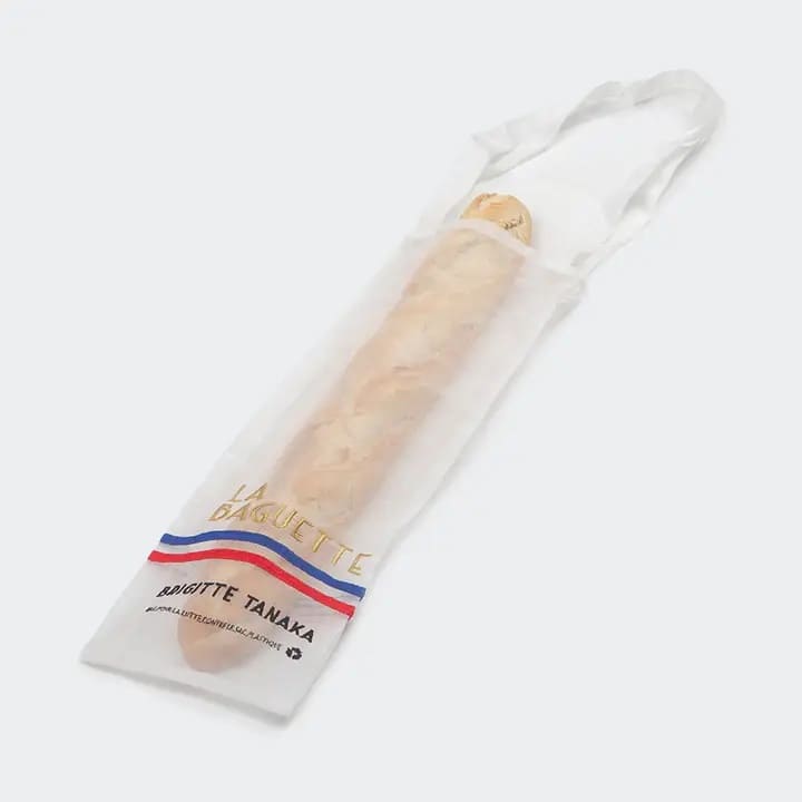 Sac baguette brodé en organza transparent - Brigitte Tanaka