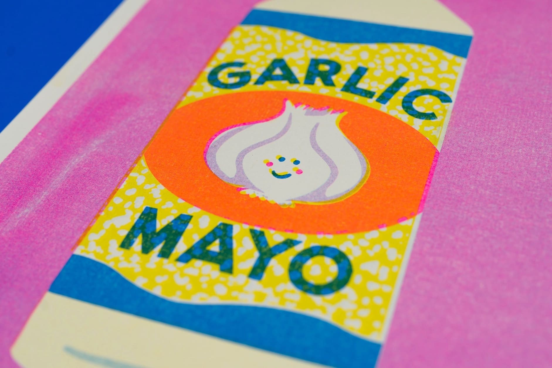 Affiche risographie Garlic Mayo A4