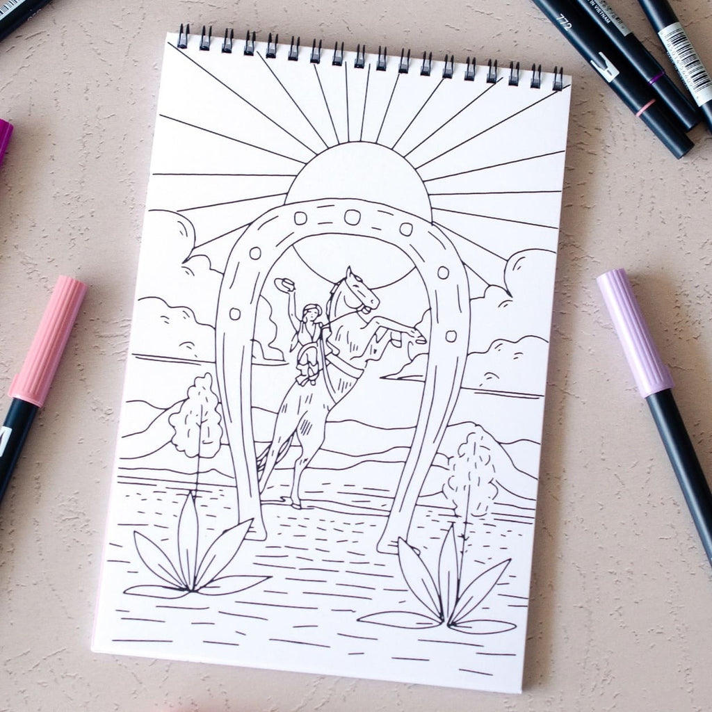 Livre de Coloriage Cosmic Cowgirl
