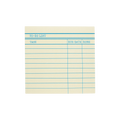 Bloc notes adhésives style fiche de bibliothèque