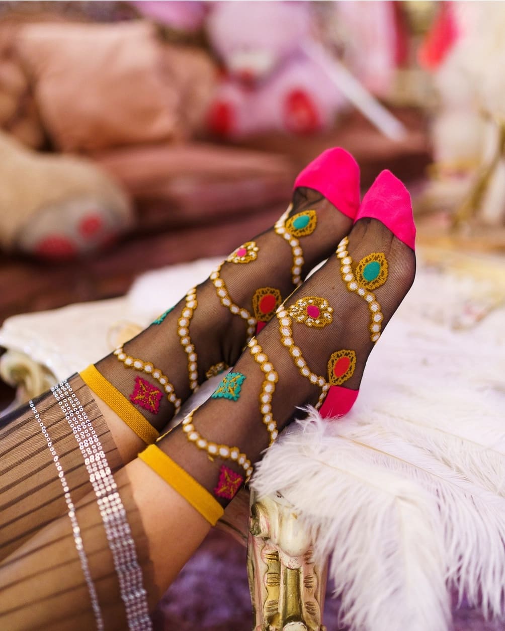 Chaussettes transparentes Pearls & Jewels
