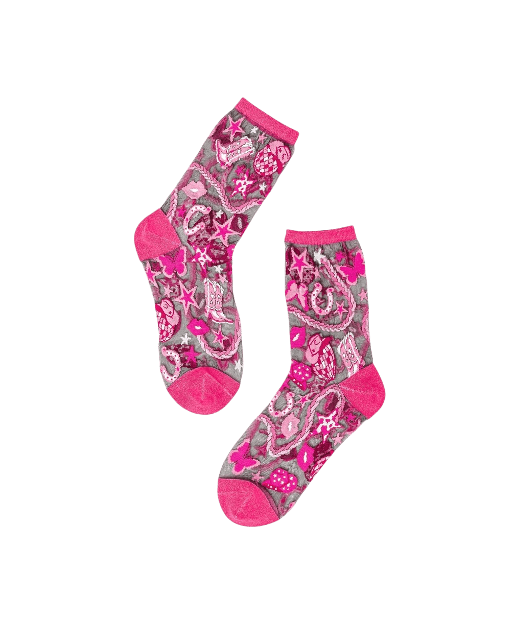 Chaussettes transparentes Disco Glam