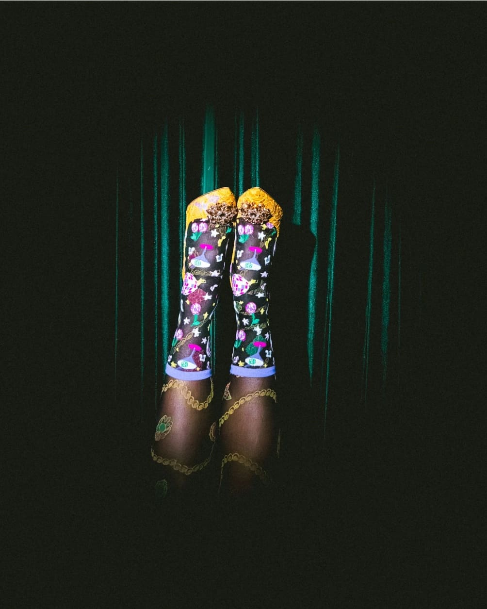 Chaussettes transparentes 80s Disco
