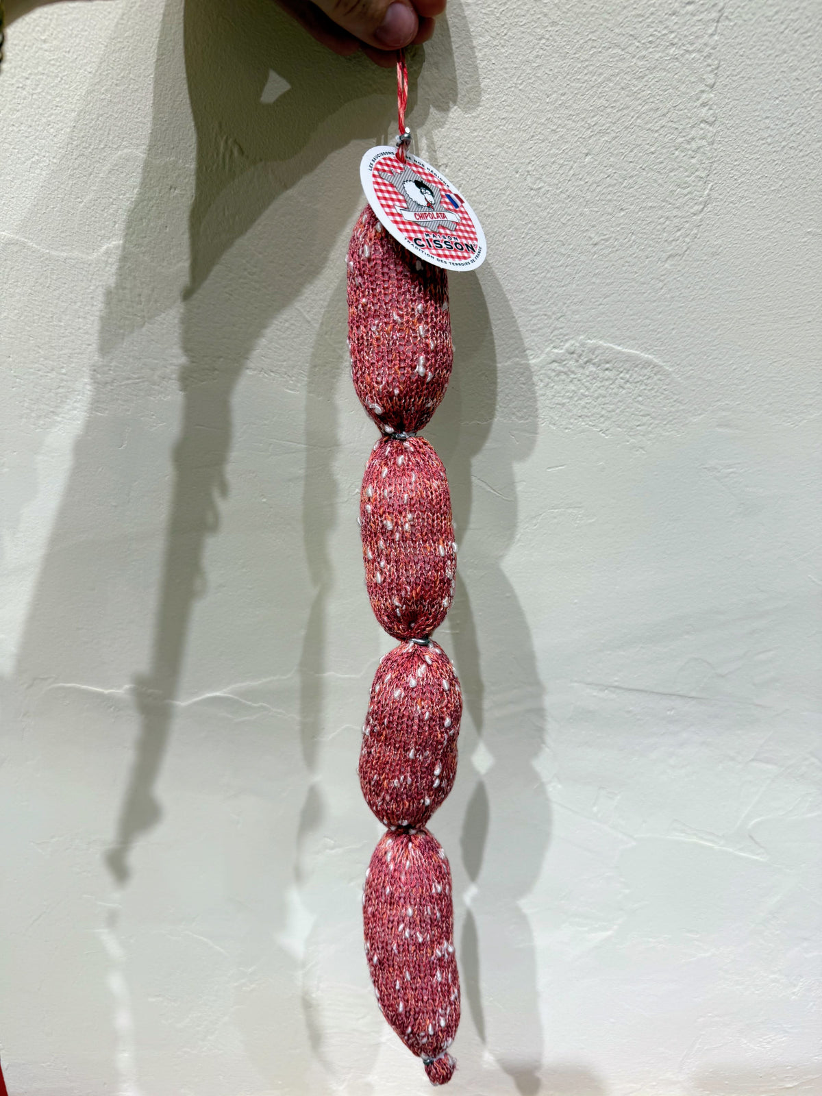 Chipolata décorative tricotée – Saucisse fantaisie