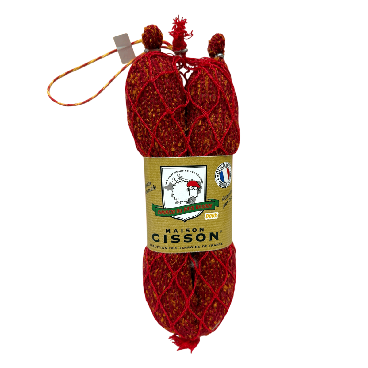 Chorizo doux du Pays Basque décoratif en tricot