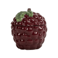 Petit pot décoratif style barbotine raisin
