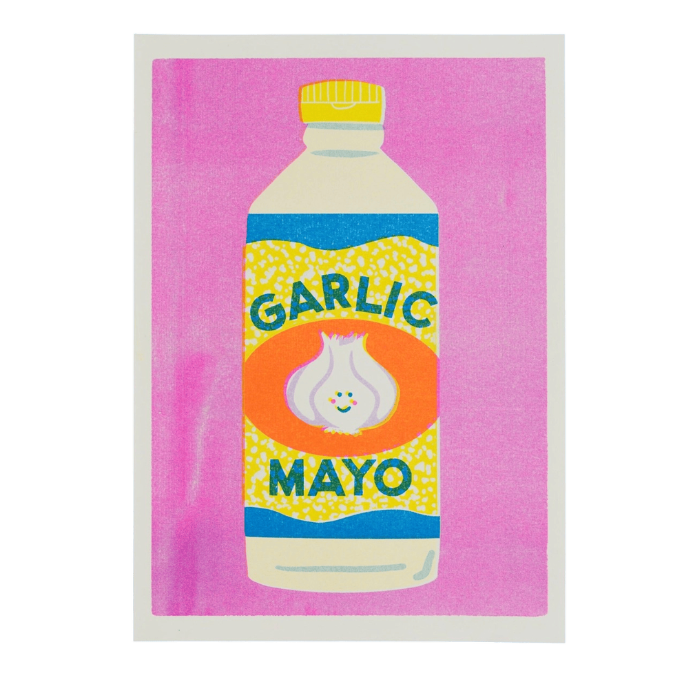 Affiche risographie Garlic Mayo A4