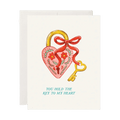 Carte de Vœux Médaillon Cœur "You Are The Key To My Heart"