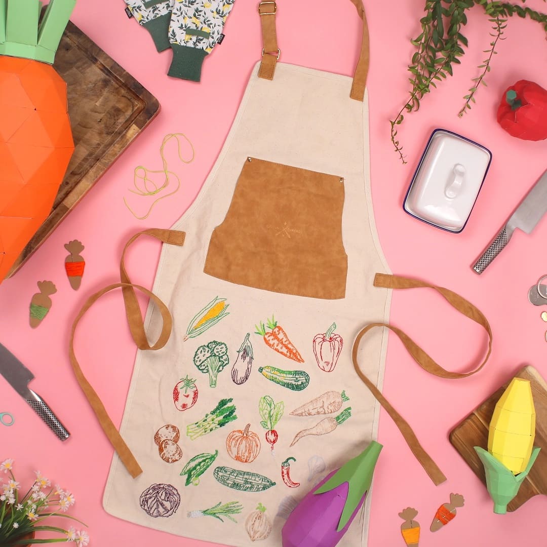 Kit Broderie Tablier Potager à Broder