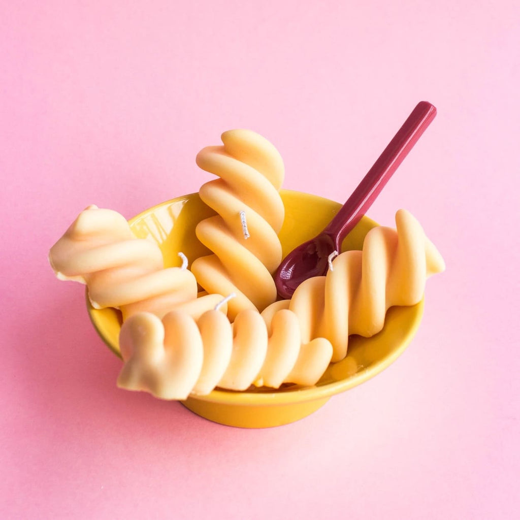Bougie fusilli parfumée en cire de soja