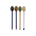 Set de 4 cuillères colorées en verre
