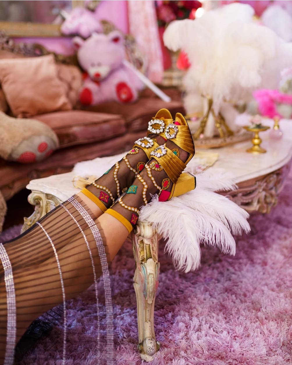 Chaussettes transparentes Pearls & Jewels