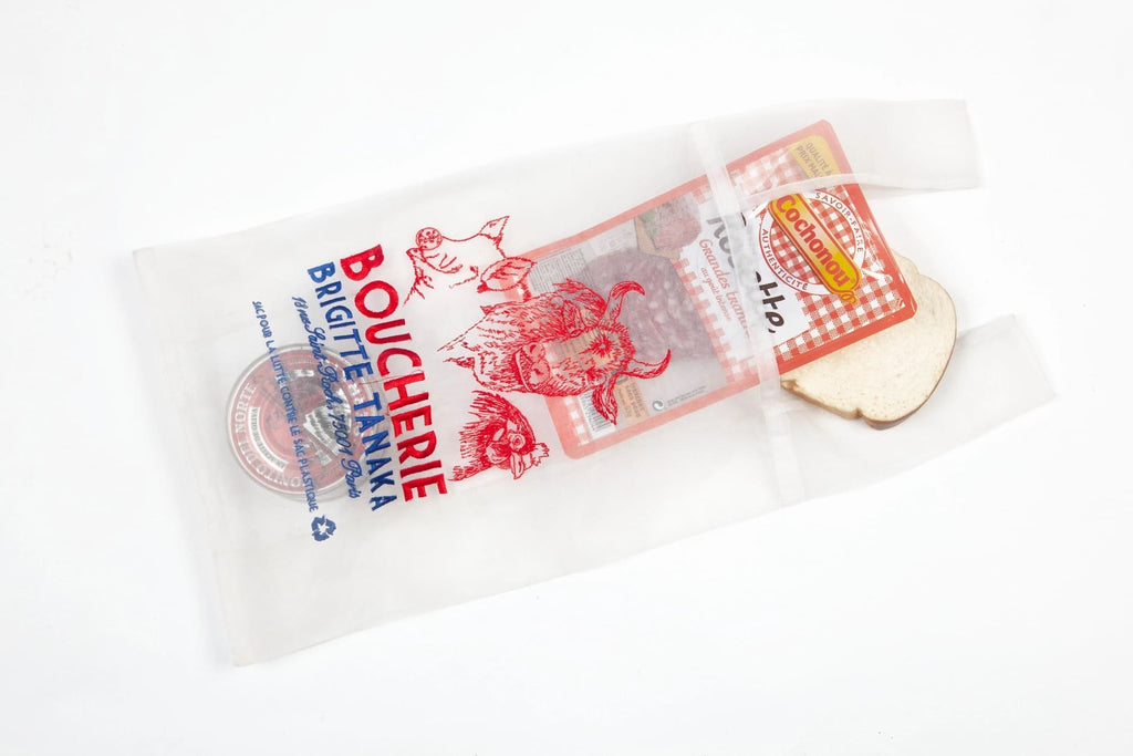 Sac boucherie brodé en organza - Brigitte Tanaka