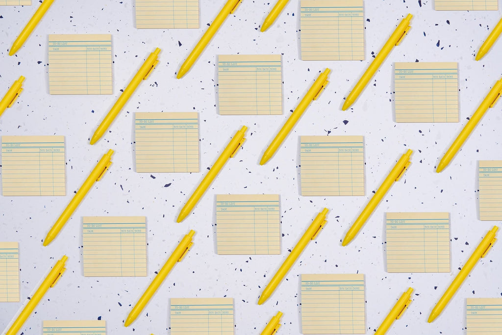 Bloc notes adhésives style fiche de bibliothèque