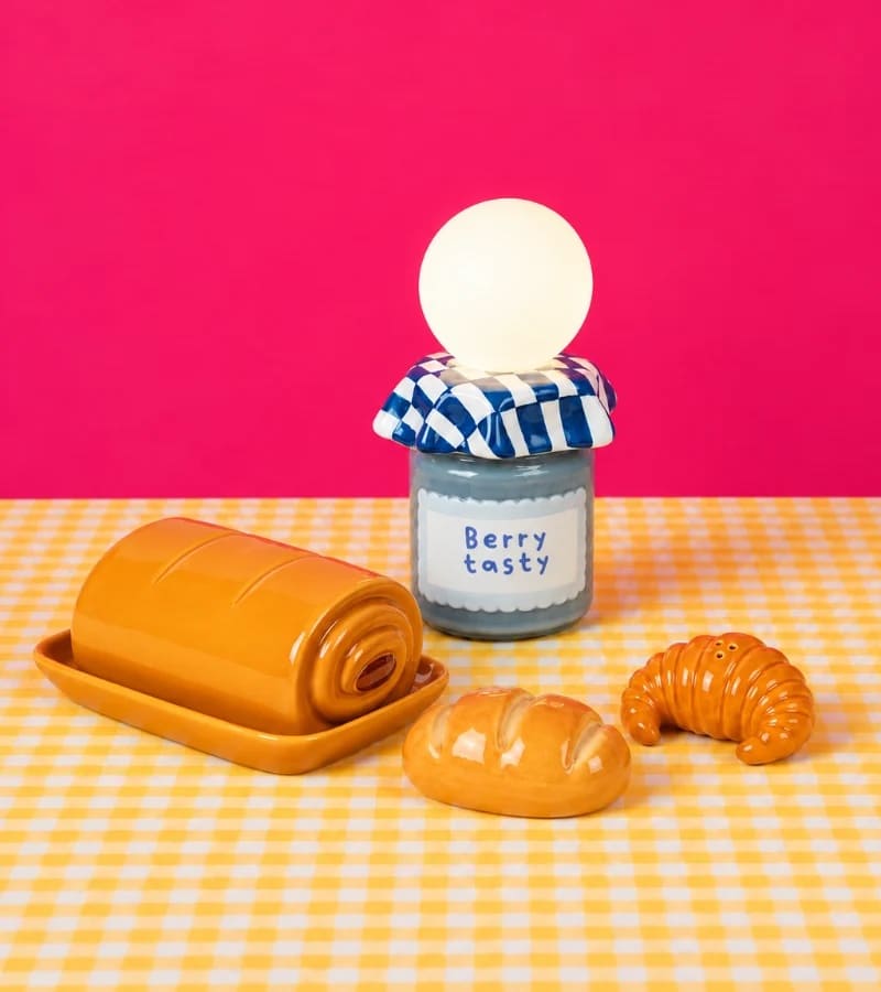 Lampe veilleuse confiture en céramique - Lampe déco originale