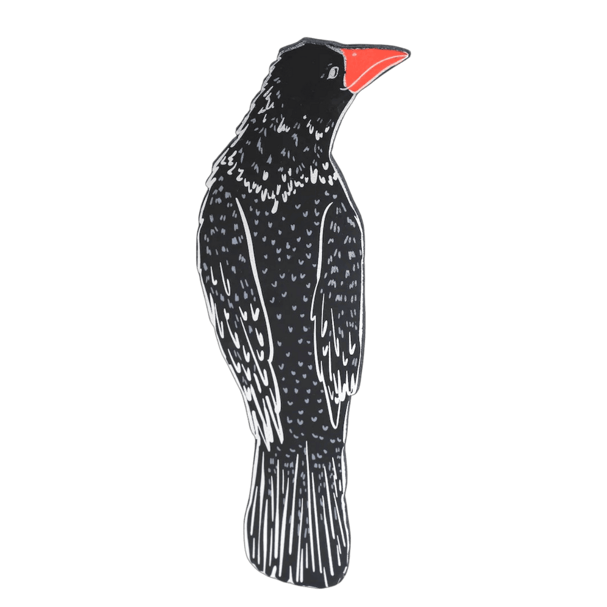 Marque-page corbeau en cuir noir – Marque-page original