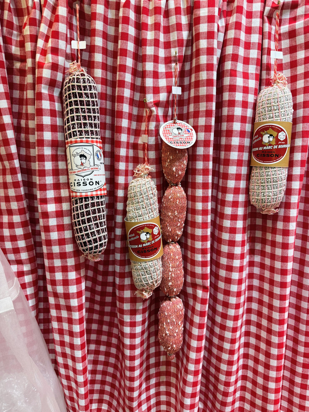 Véritable saucisson à l’ancienne décoratif en laine